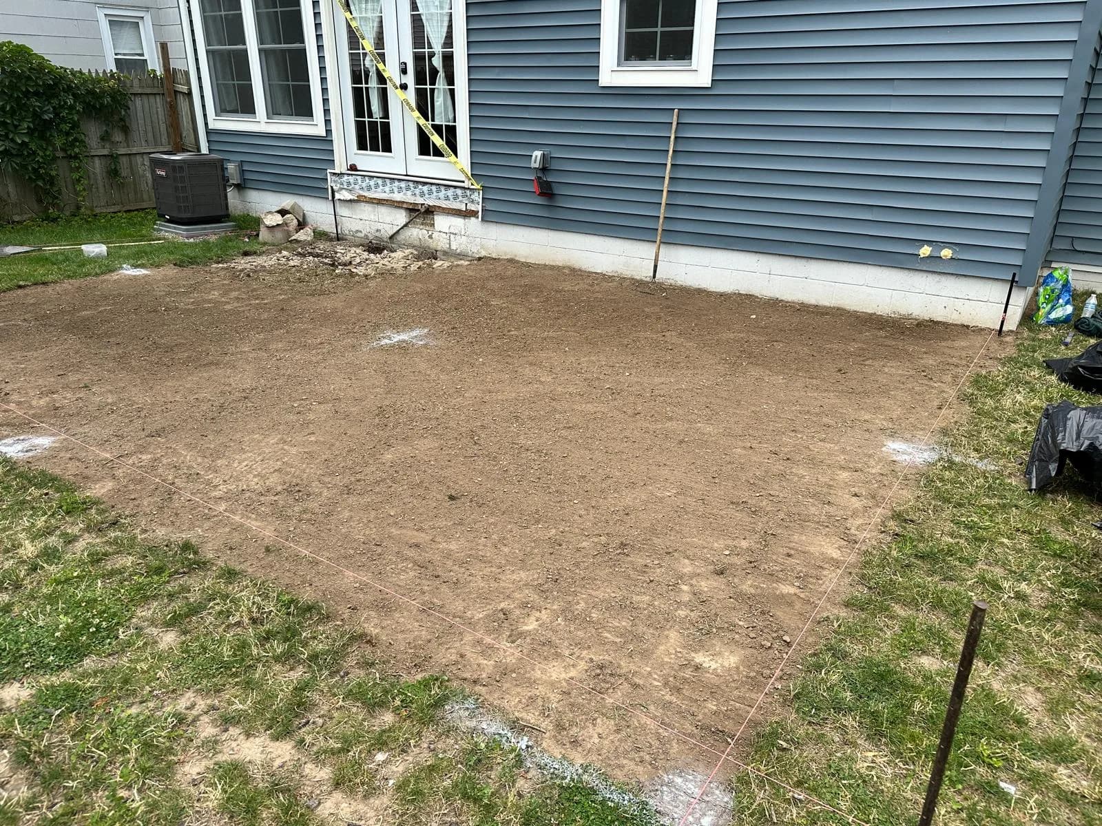Site grading before deck installation — Buffalo NY