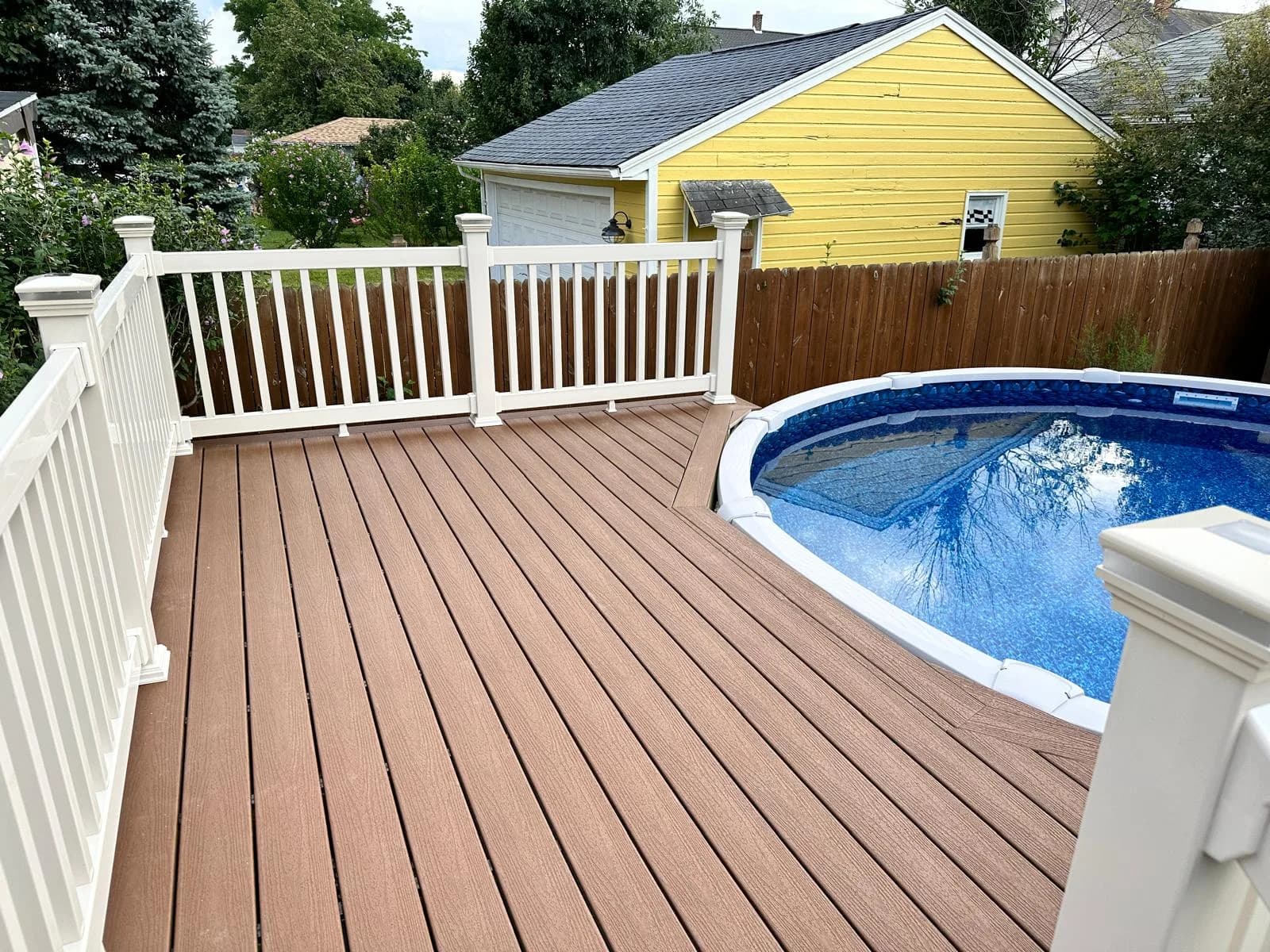 Composite pool deck surrounding inground pool — Buffalo NY