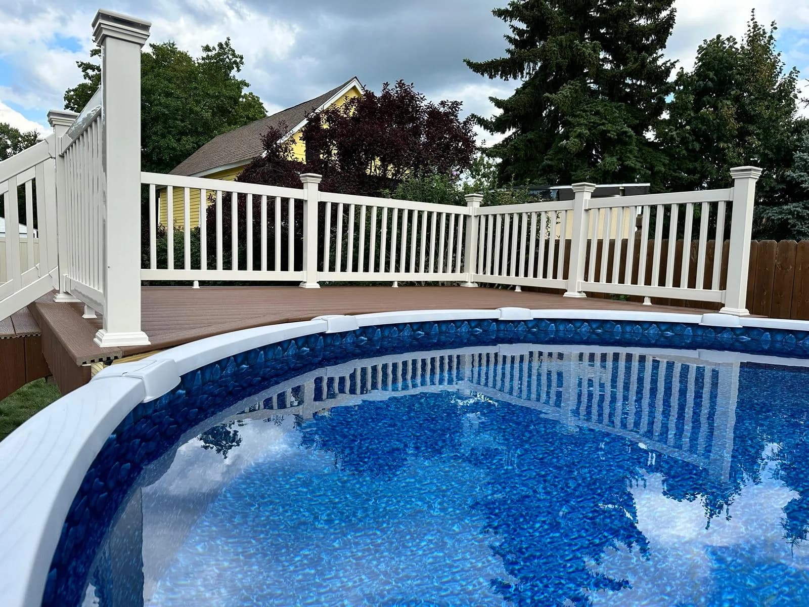 Pool view from composite deck — Buffalo NY