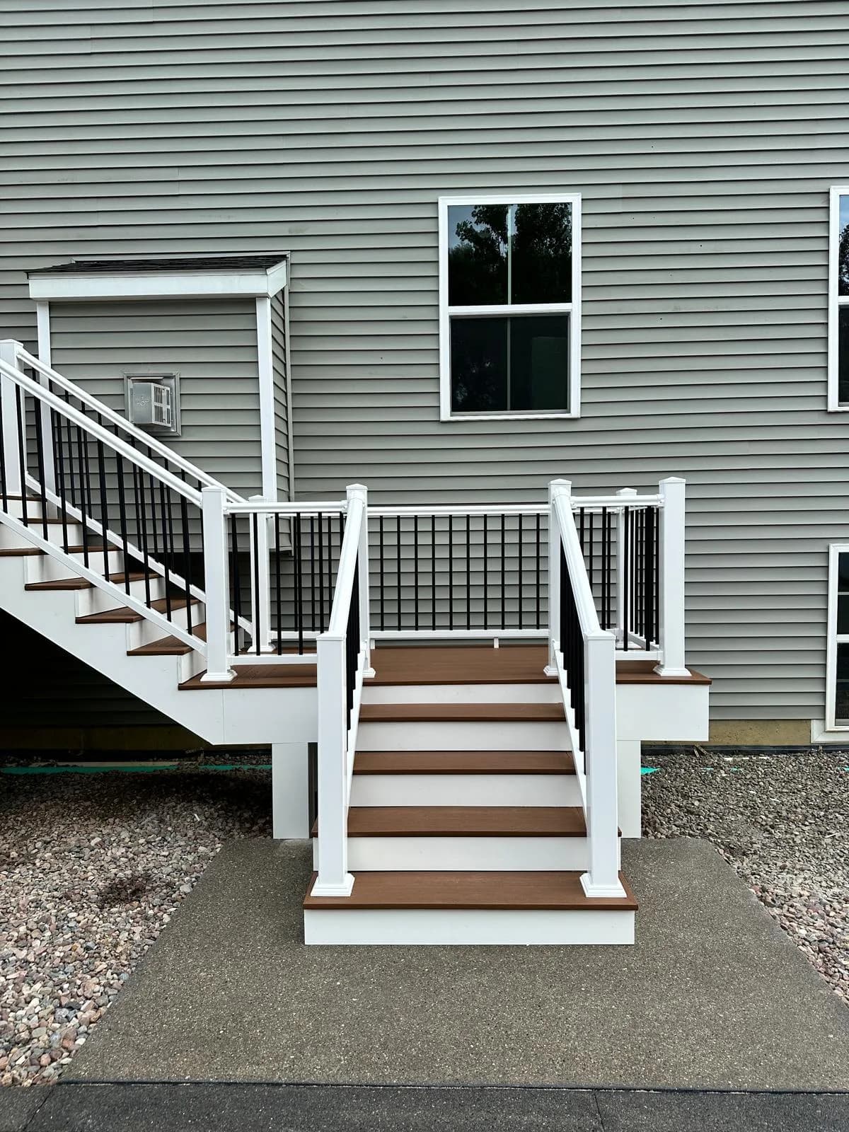 Raised composite deck front elevation — Buffalo NY