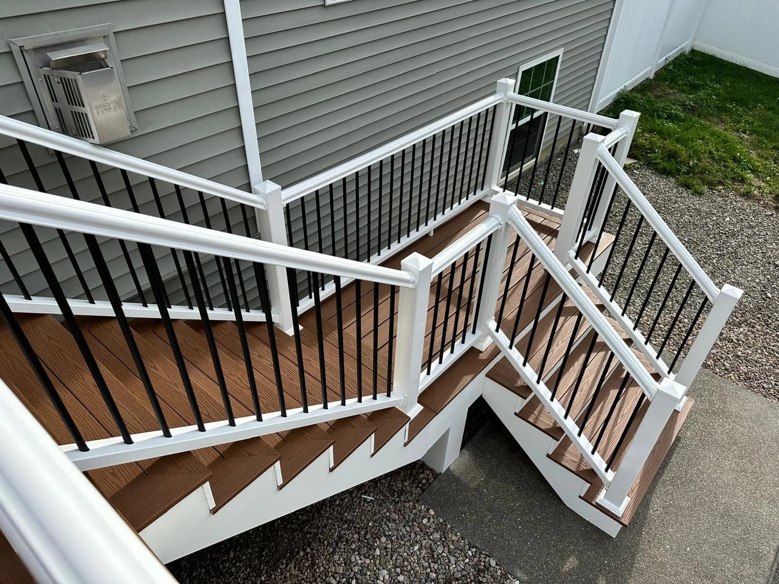 Overhead view of raised composite deck — Buffalo NY